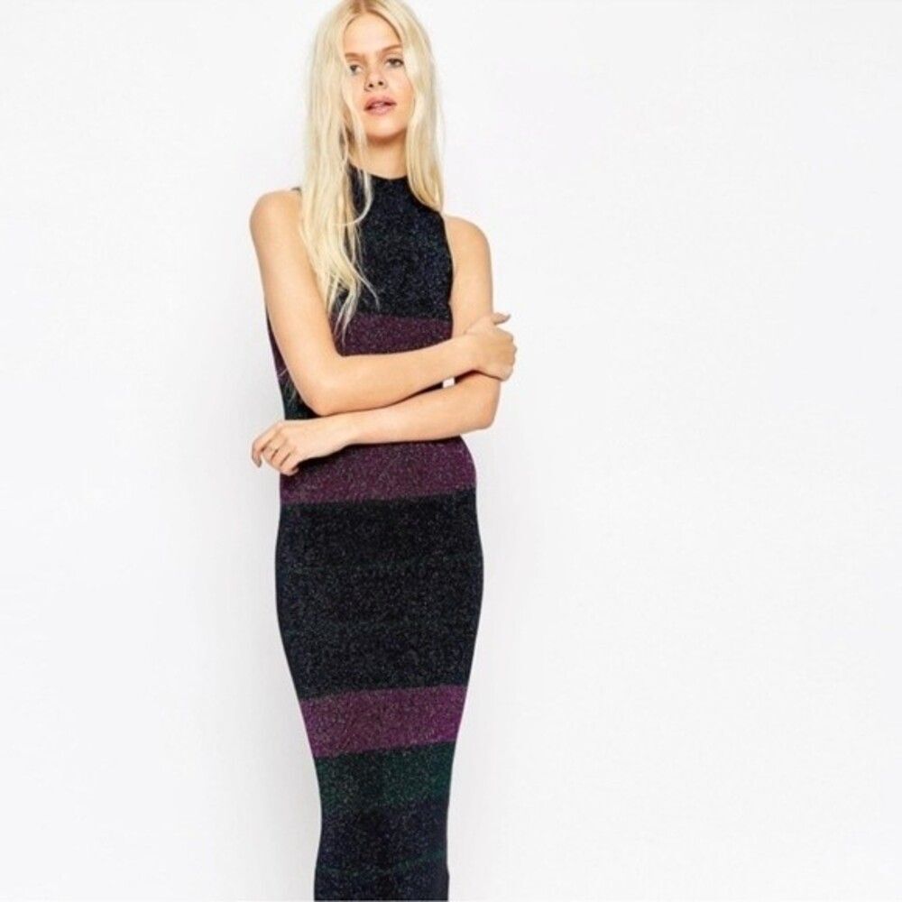 ASOS  Glitter Knit Maxi Dress